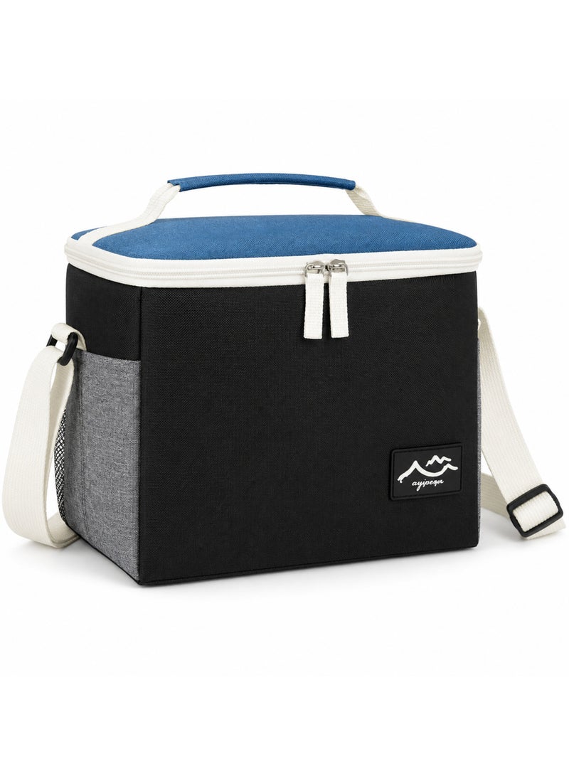 Toshionics Insulated Lunch Bag Cooler Bag, Thermal Lunch Box Tote with Adjustable Shoulder Strap, Leak-Resistant Oxford Fabric, Reusable Lunch Cooler for Work, Office, School, Travel & Picnic, 4.5L - Image 1
