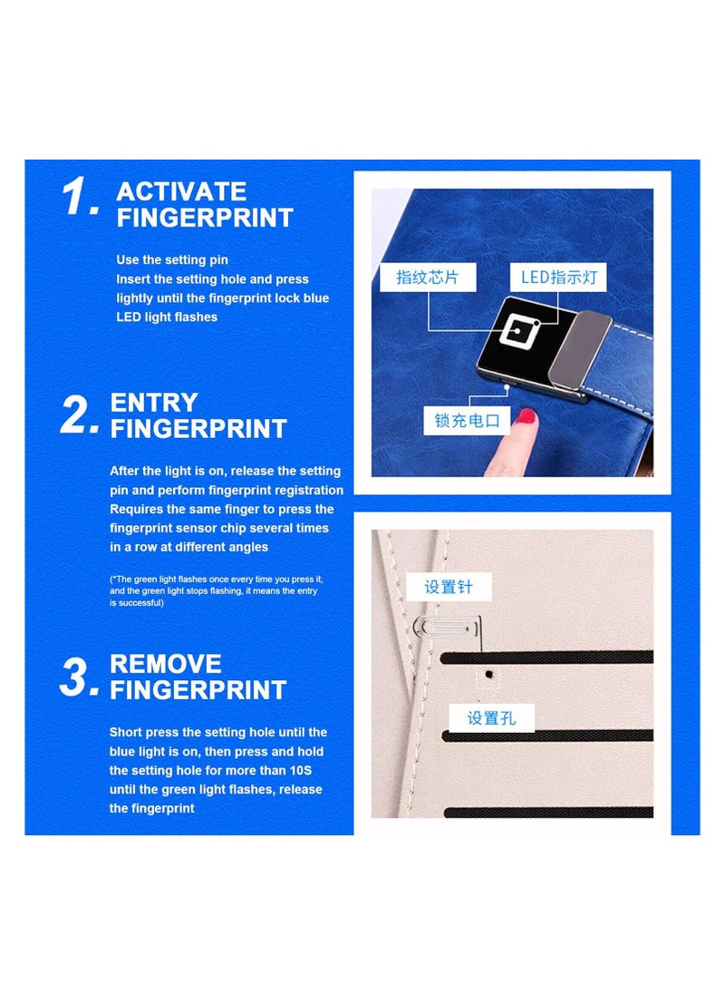 Generic - Fingerprint Lock Diary Notebook with U-Disk Pen Business Unique Gift - Image 1