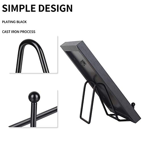 Decolore 5 Pack 3 Inch Small Easel Metal Display Stands - Black Iron Plate Holder for Picture, Decorative Plate, Book, Photo, Artistic Work (5 pcs) - Image 3