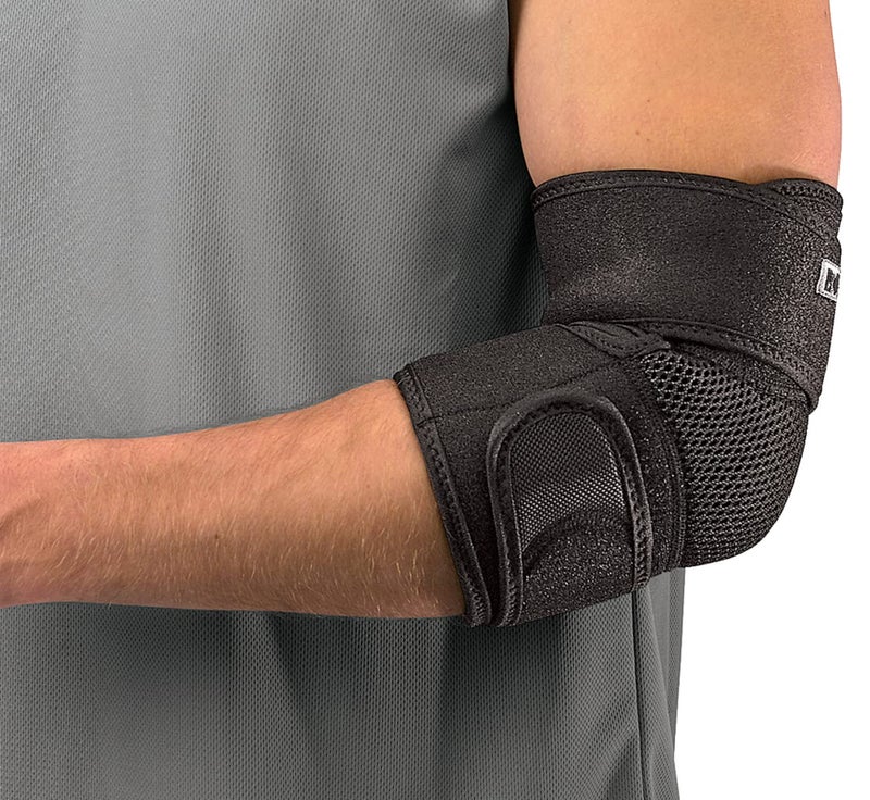 MUELLER Sports Medicine Adjustable Elbow Support Sleeve, Elbow Pain Relief Brace for Men and Women, Black, One Size - Image 1