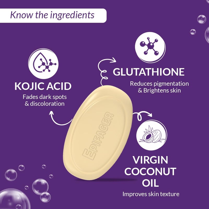 Fixderma Kojic Acid Soap Epifager Soap  Skin Brightening  Skin Lightening Soap  Reduces The Appearance Of Dark Spots And Melasma NonDrying And NonComedogenic Formulation  150gm Pack of 2 - Image 4