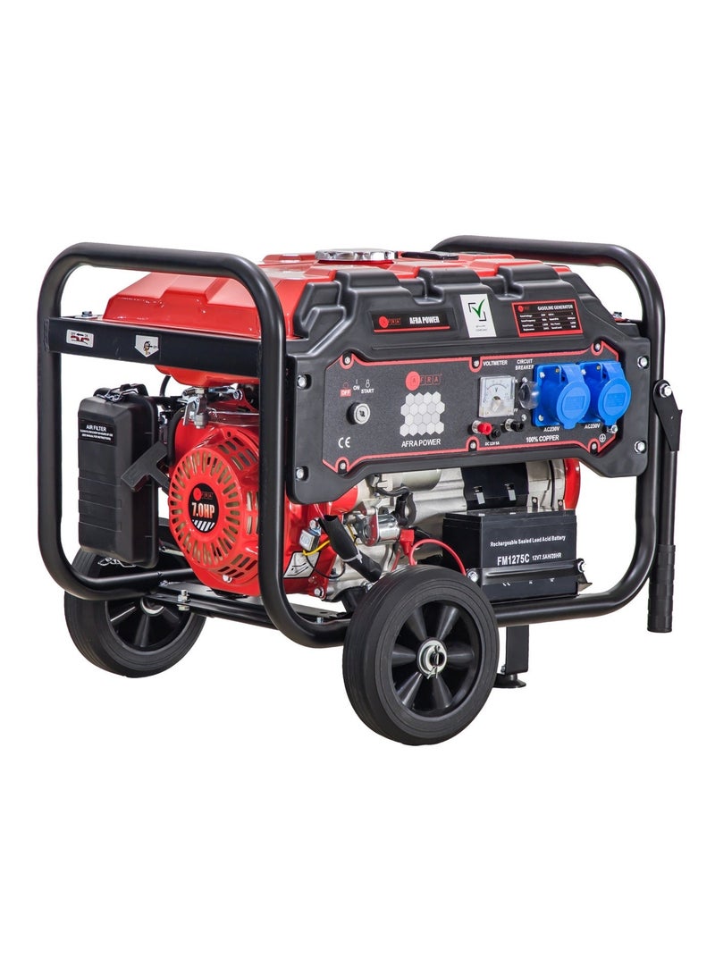 AFRA Petrol Generator 3000W, 3KW Max Output Gasoline Generator, 4 Stroke Engine, Electric & Recoil Start, Portable Power Backup for Home, Camping, Farm & Outdoor Use, 1 Year Warranty, AFT-3000PG-B - Image 1