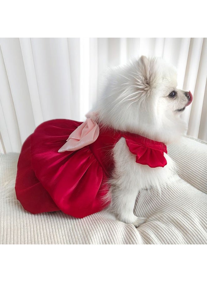 A.M Pet clothes princess dress streamer yarn new summer model sun protection dress thin sun protection for dogs Teddy bear - Image 4