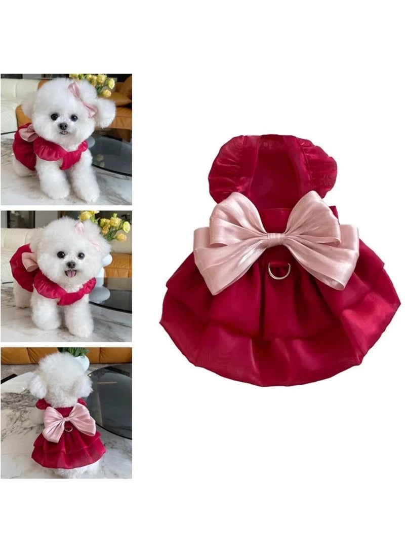 A.M Pet clothes princess dress streamer yarn new summer model sun protection dress thin sun protection for dogs Teddy bear - Image 3