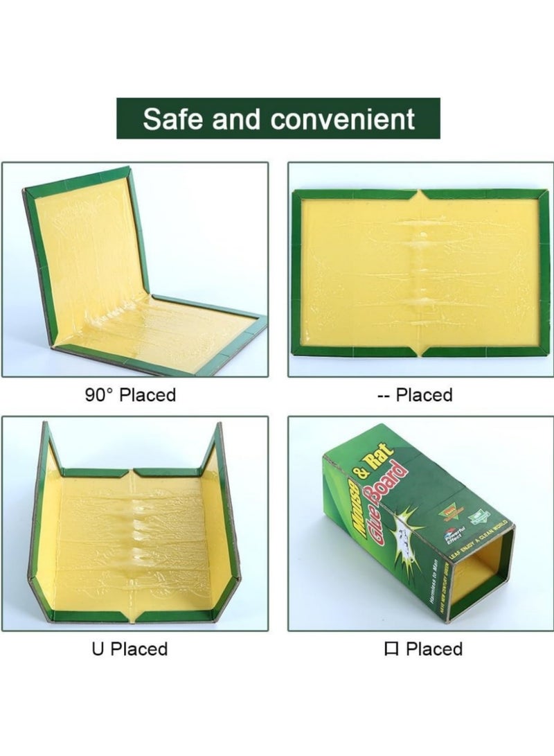 saykfoe [5-Pack] Mouse Rat Glue Trap, Super Sticky Adhesive Glue Board Traps for Mice Rats Catches Indoor&Outdoor, Trampas para Ratones, Extra Strength Heavy Duty Large Size Pads - Image 5