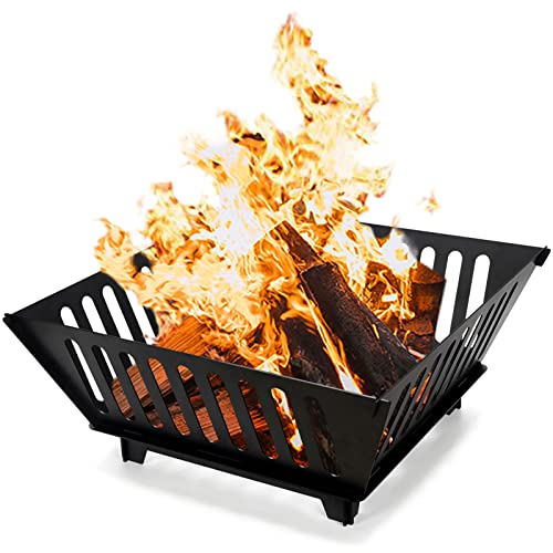 INNO STAGE Fire Pit 25 Inch Outdoor Outside Wood Burning Portable Firepit Log Stove Fireplace for BBQ Camping Campfire Bonfire Backyard Garden Picnic Patio with Carrying Bag - Image 1