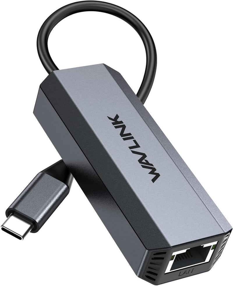 واف لينك محول USB C إلى إيثرنت 5G، محول إيثرنت 5G للكمبيوتر المحمول، متوافق مع جهاز Type C للاتصال بالشبكة لأجهزة MacBook وXPS وiPad Pro - Image 1