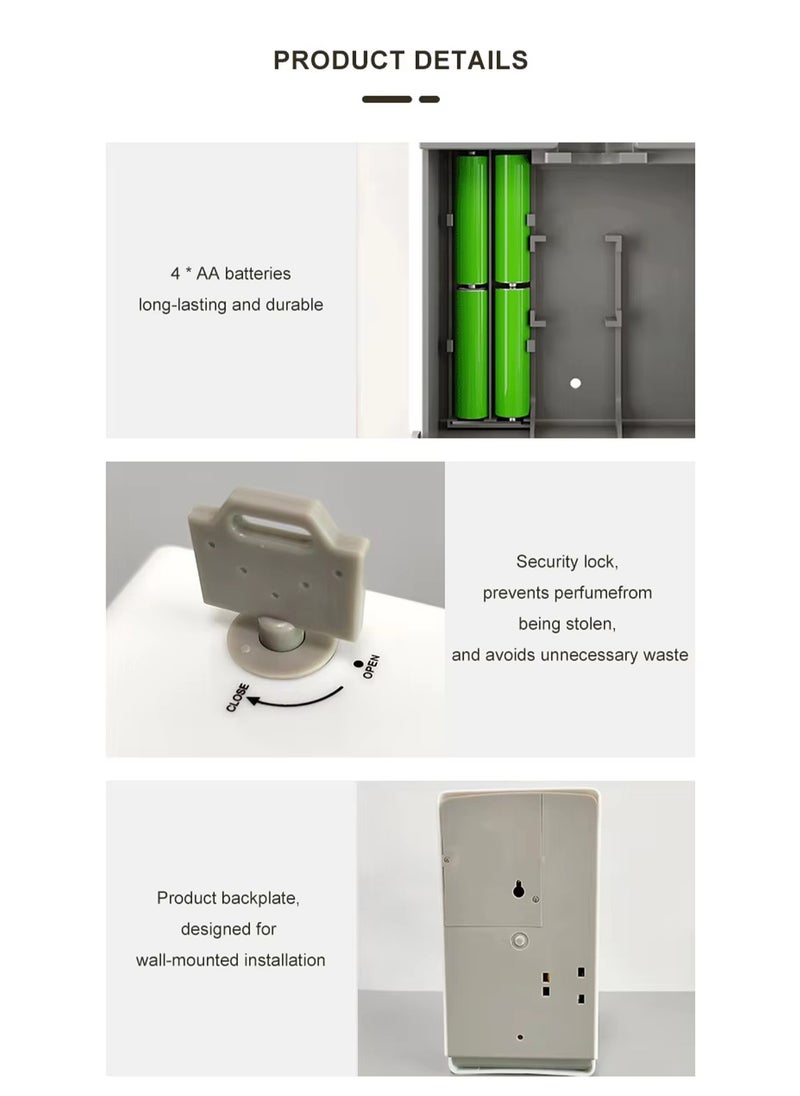 Mi VAZA - Cordless Air Fragrance Device - Air Freshener - Essential Oil Diffuser - Waterless Fragrance Diffuser - Timer Diffuser - Multifunctional Air Perfuming Device - Wall Mounted Aroma Diffuser - Smart Automatic Spray - Waterless Oil Diffuser for Home and Office - 330ml Capacity - Image 1