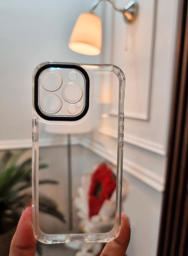 Transparent IPhone14 Phone Case With Black Camera Edges - Image 2
