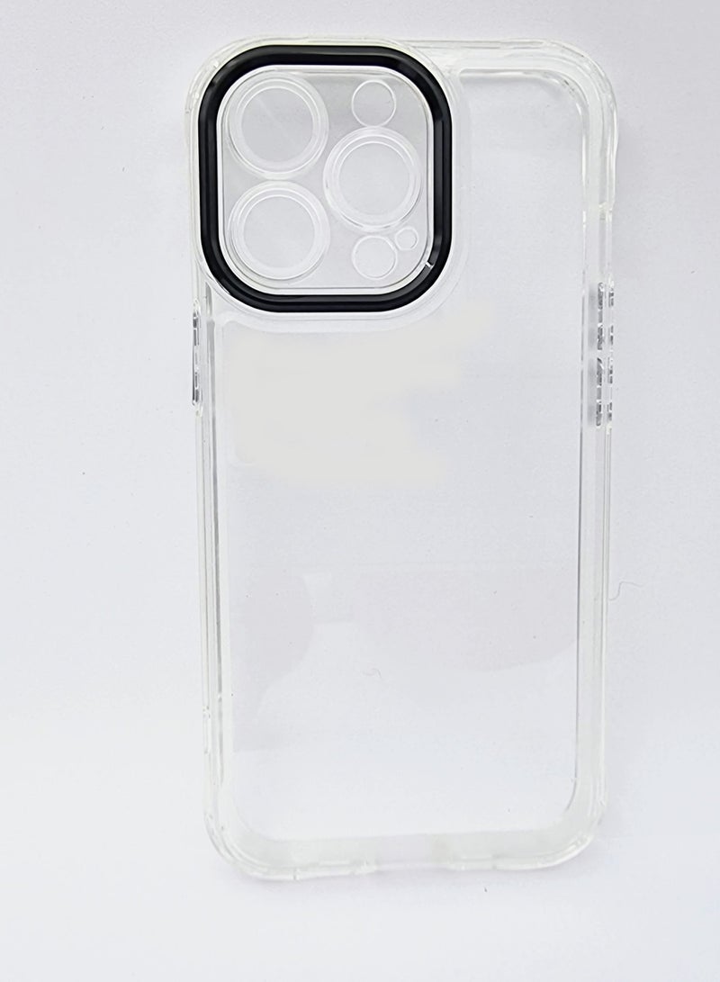 Transparent IPhone14 Phone Case With Black Camera Edges - Image 1