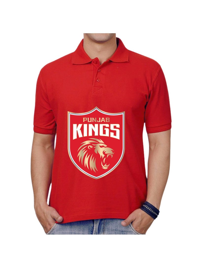 PRINTSHOP4ME Punjab Cricket Men's Dry-Fit Polo Neck T-Shirt|Tshirt With Cap|Soft&Breathable Sportswear For Cricket Lovers|Wear It For Games - Image 2