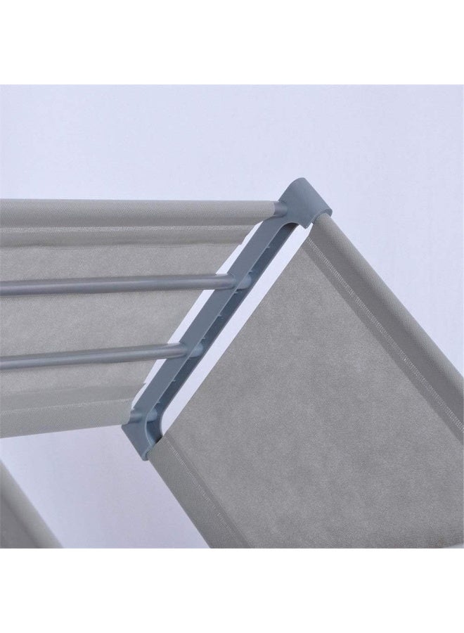 بلومنغ تايم رف كتب مكون من 8 رفوف من القماش الناعم لتنظيم وتنظيم الكتب، رف كتب للغرفة، خزائن كتب قائمة (اللون: رمادي) - Image 2