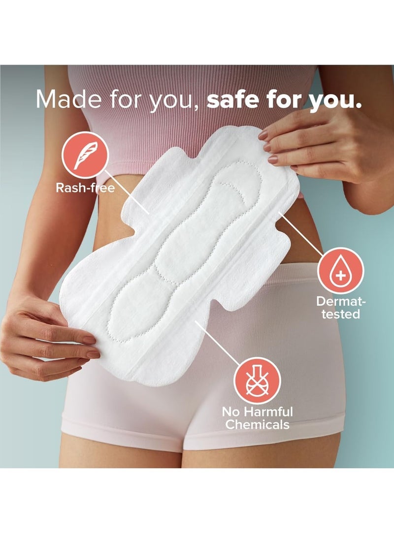 نوا فوط صحية فائقة الأمان للنساء | عبوة سوبر سيفر من 30 قطعة | XL+ امتصاص التدفق الثقيل | مانعة للتسرب وغير معطرة وخالية من السموم | لطيف على البشرة الحساسة | تنفس وخالي من الطفح الجلدي - Image 3
