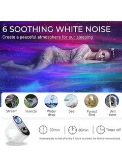 JAJEEK Galaxy Star Projector – 3-in-1 LED Northern Lights Aurora Projector with Bluetooth Speaker & 6 White Noise Options – Ideal for Bedroom, Living Room, Kids & Adults – Multicolor Night Sky Light Show​  - Image 2