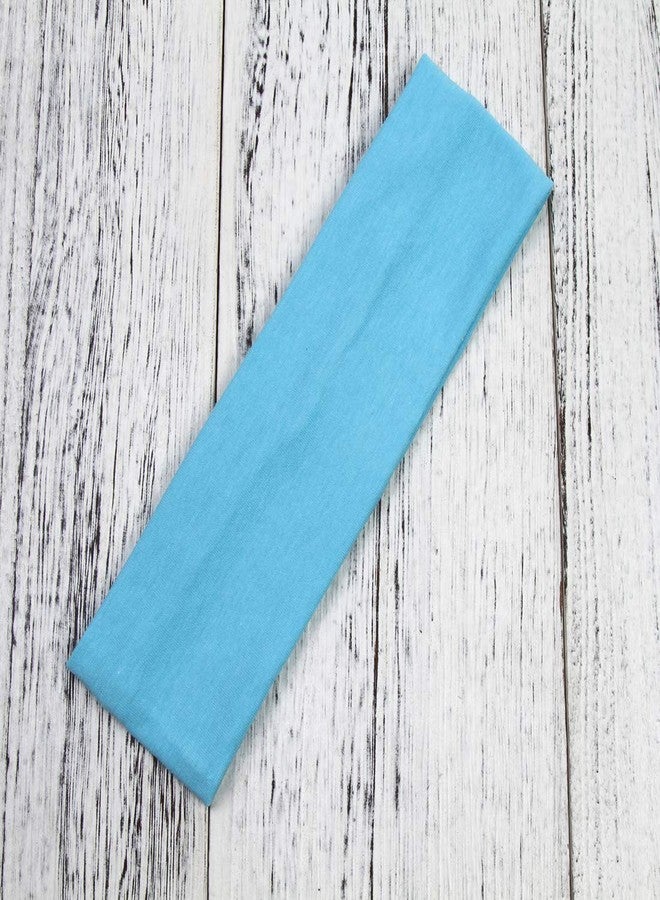 ICObuty Headbands Hairband Cotton Soft and Stretchy Elastic Solid Color 12 Pcs Per Lot (Coffee) Middle - Image 3
