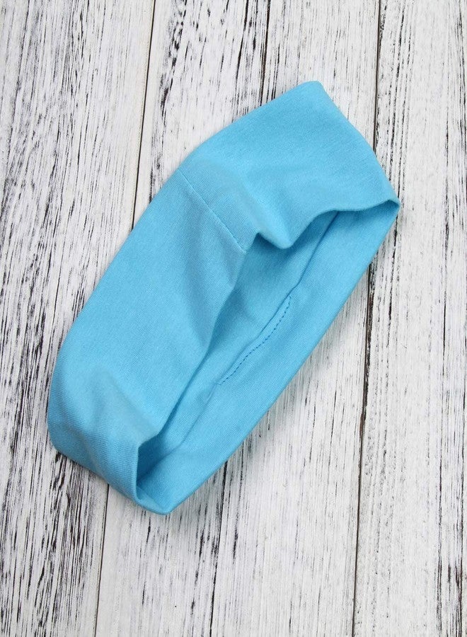 ICObuty Headbands Hairband Cotton Soft and Stretchy Elastic Solid Color 12 Pcs Per Lot (Coffee) Middle - Image 2