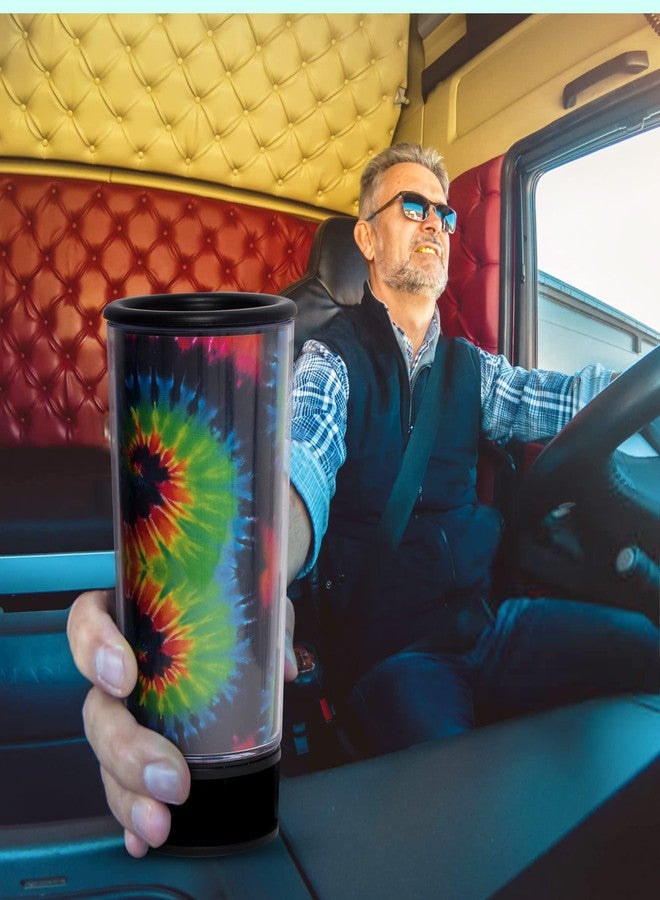 Spit Bud Tie Dye by Spit Bud - The Ultimate Spittoon for Chew - Portable Dip & Snuff Cup with Lid, Pop Tab, Spill-Proof Funnel, Can Cutter & Holder - Fit in Cup Holders - Holds 8oz - Made in USA - Image 2