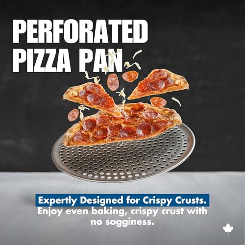 Norjac Pizza Pan with Holes, 10 Inch 2 Pack, Aluminum Pans for Oven, Round, Rust-Free & Heavy-Duty, Perforated Baking Tray for Crispy Crust - Image 2