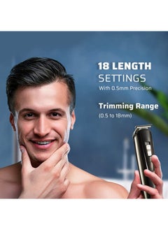 NOVA Ng 1151 All In One 100% Waterproof Corded N Cordless: 60 Minutes Runtime Grooming Kit For Men (Black)  - Image 3