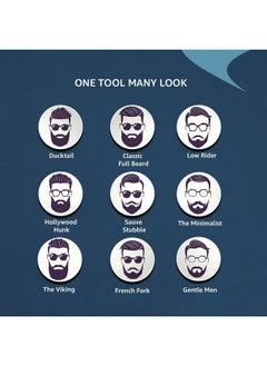 NOVA Ng 1151 All In One 100% Waterproof Corded N Cordless: 60 Minutes Runtime Grooming Kit For Men (Black)  - Image 5