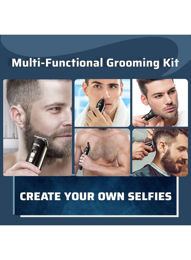 NOVA Ng 1151 All In One 100% Waterproof Corded N Cordless: 60 Minutes Runtime Grooming Kit For Men (Black) - Image 4