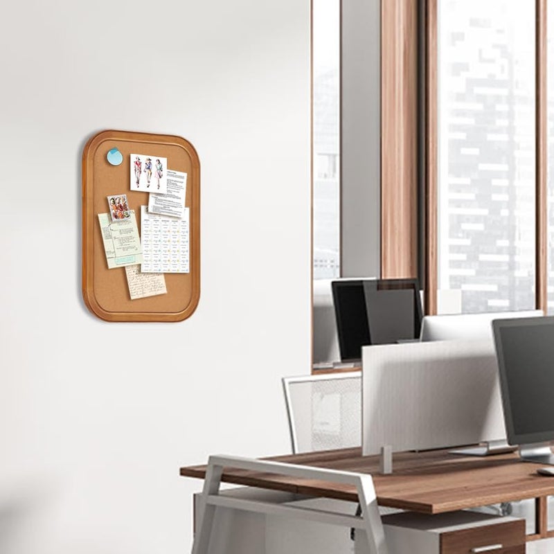 Aitakatta Cork Board for Walls, 23.6x17.7 inches Bulletin Board with Frame, Decorative Hanging Pin Board Vision Board Message Board for Office School Home Decor(4R,4560,1p) - Image 3