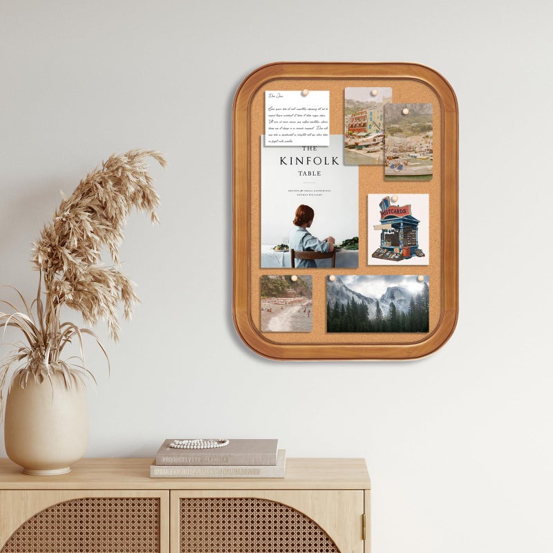 Aitakatta Cork Board for Walls, 23.6x17.7 inches Bulletin Board with Frame, Decorative Hanging Pin Board Vision Board Message Board for Office School Home Decor(4R,4560,1p) - Image 5