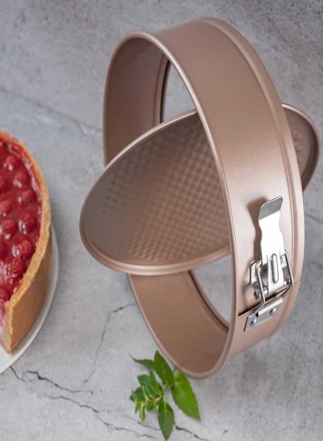HAPPIELS Non Toxic Nonstick 9 inch Springform Pan | 9'' Cheesecake Mold | Leakproof Spring-form Round Cake Pans | Nontoxic Non Stick Spring Form Pan for Baking | Spring-Form Pans Leak Proof - Image 3