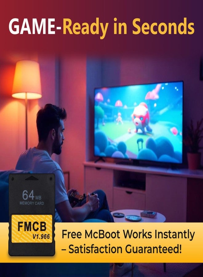 سكاي وين بطاقة ذاكرة FMCB Free McBoot لجهاز PS2 الإصدار 1.966، سعة 64 ميجابايت، توصيل وتشغيل - أسود - عبوة واحدة - Image 5