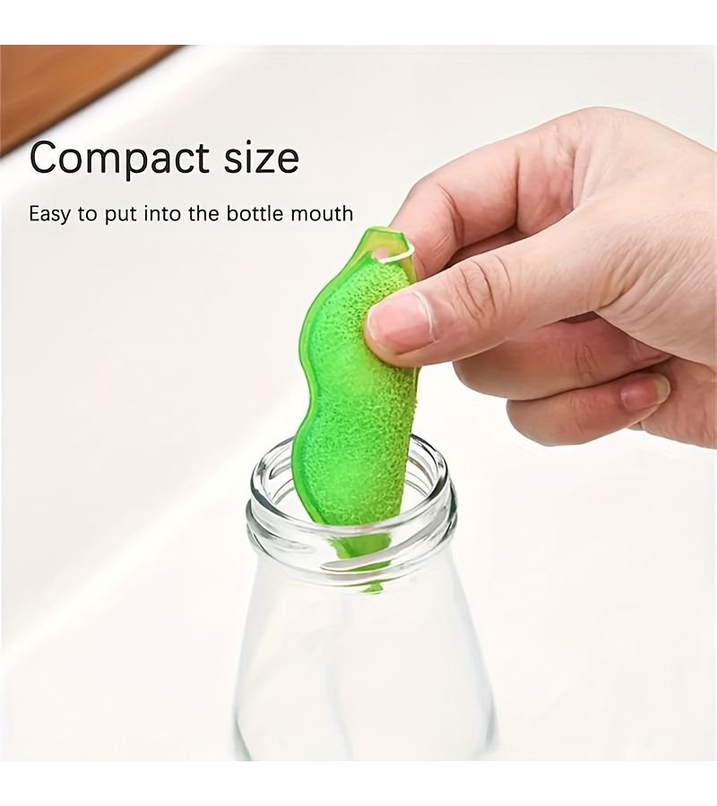 Green Pea Shape Bottle Brush 5pcs Reusable Cleaning Tool for Coffee Cups - Image 5