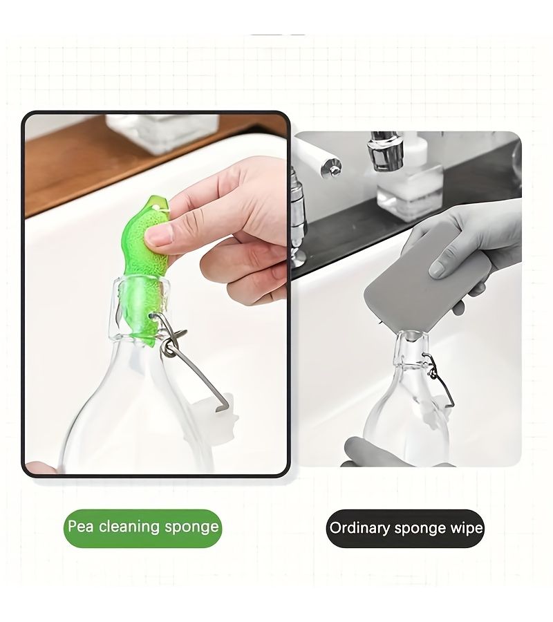 Green Pea Shape Bottle Brush 5pcs Reusable Cleaning Tool for Coffee Cups - Image 4
