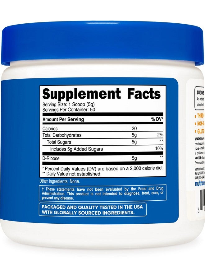 Nutricost D-Ribose Powder (250 Grams) - Image 4
