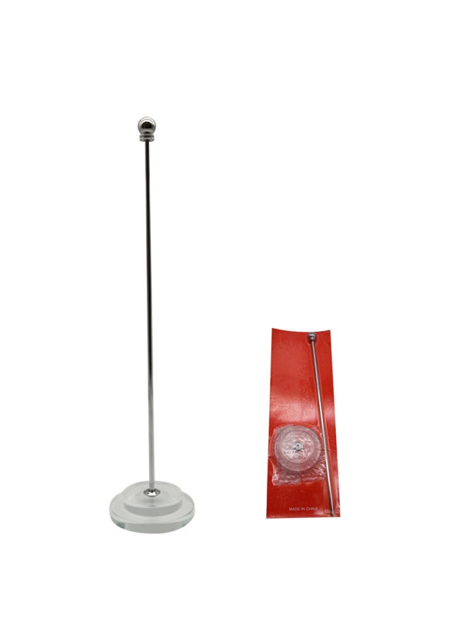Crown Table Flag Flagpole Metal Single Rod Straight Rod Ornaments Desktop Flag Conference Room Flag Ornaments Flag Small Red Flag - Image 1