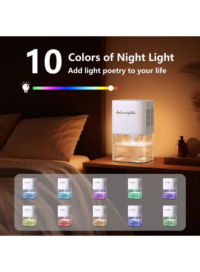 Beokay Dehumidifier 1800ML 61OZ Larger Capacity Rapid Dehumidification Adjustable 10 Color Lights 5 Timers 3 Setting Modes Memory Function Auto Shut Off Protection Low Noise For Small Space and Home - Image 5