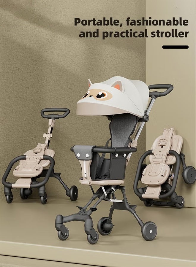 جورفنت عربة أطفال، عربة سفر خفيفة الوزن للأطفال الرضع، كابينة سفر قابلة للطي مع 4 عجلات وحزام كتف قابل للطي مدمج للأطفال الصغار من عمر 6 إلى 60 شهرًا، منظر طبيعي مرتفع - Image 2