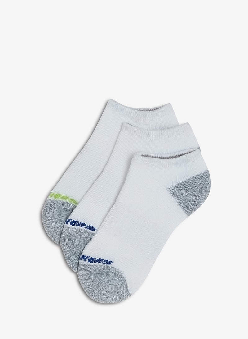 SKECHERS 3 Pack Full Terry No-Show Socks - Image 1