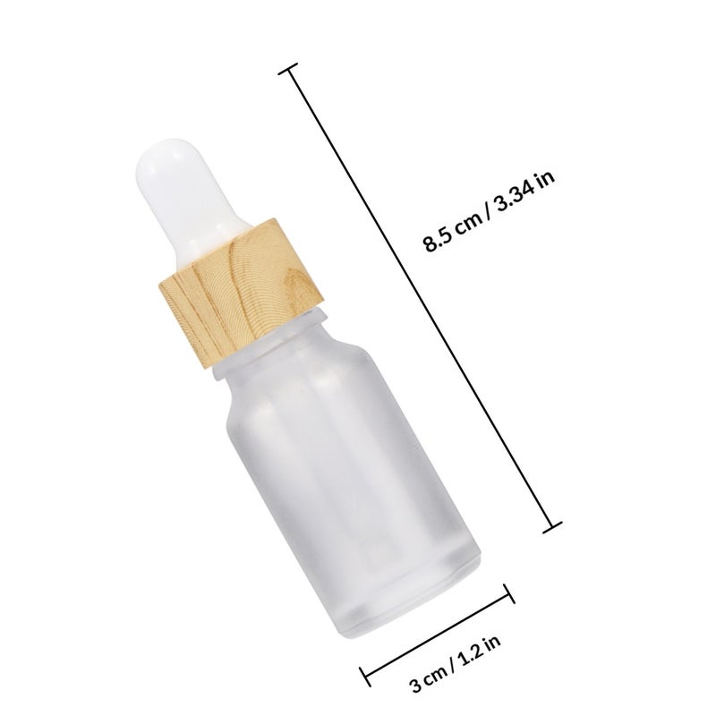 6pcs 10ML Refillable Bottles Dropper Bottles Frosted Glass Bottle - Image 2