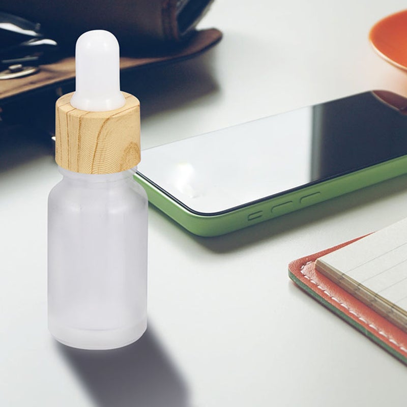 6pcs 10ML Refillable Bottles Dropper Bottles Frosted Glass Bottle - Image 1