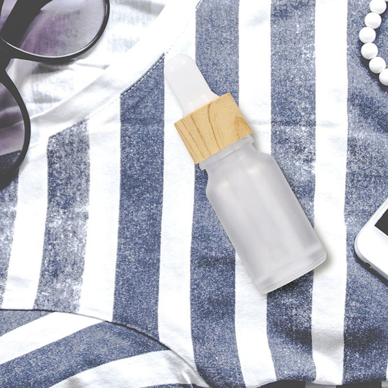 6pcs 10ML Refillable Bottles Dropper Bottles Frosted Glass Bottle - Image 3