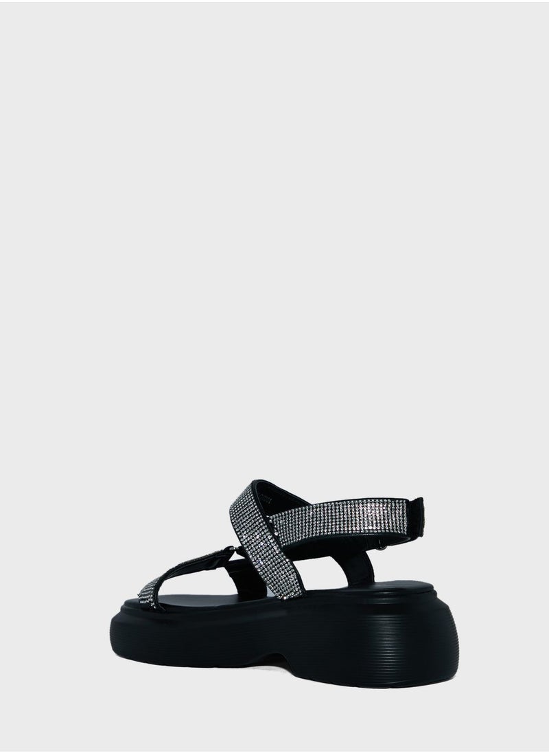 PUBLIC DESIRE - Sierra Mid Heel Sandals - Image 1