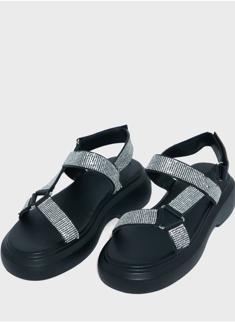 PUBLIC DESIRE - Sierra Mid Heel Sandals - Image 1