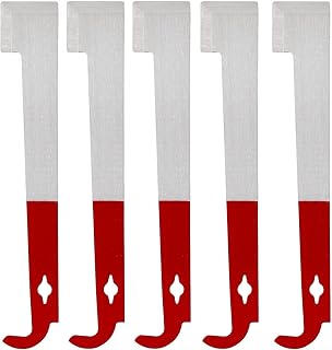 ZOENHOU ZOENHOU 5 Pack 10.6 Inch Beehive Tool with J Hook, Frame Lifter and Scraper, Stainless Steel Beekeepers Supplies,  - Image 1