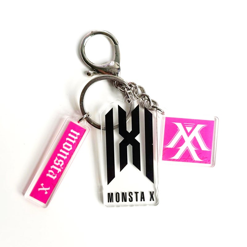 bp pink ink straykids iu twice AE itzy same three-piece keychain key pendant peripheral monsta x