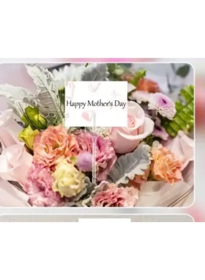 KRONFOL 30 Pcs Plastic Flower Pick Card Holder, Transparent Heart Shape Straight Head Flower Pick Business Card Holder for Wedding Birthday Party Gift Cards Photos Bouquet Arrangement Home Decor - Image 3