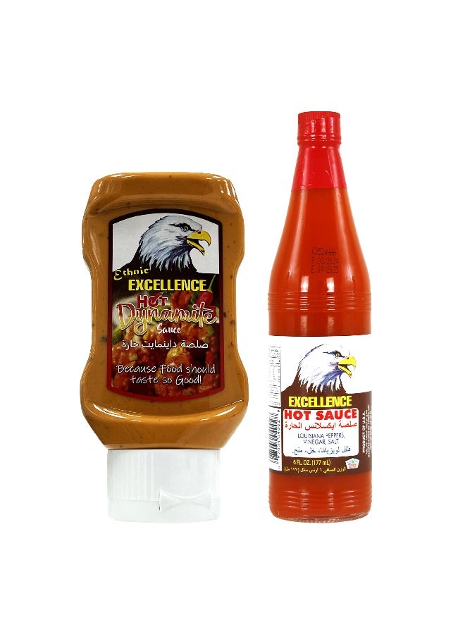 Excellence Hot Dynamite Sauce 315ml + Hot Sauce, 177ml - Image 1