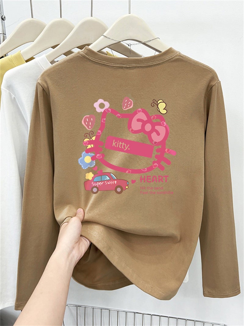 Pink anti-aging printed shoulder short-sleeved t-shirt for women's design sense niche summer 2025 new half-sleeved T-shirt top - Image 1