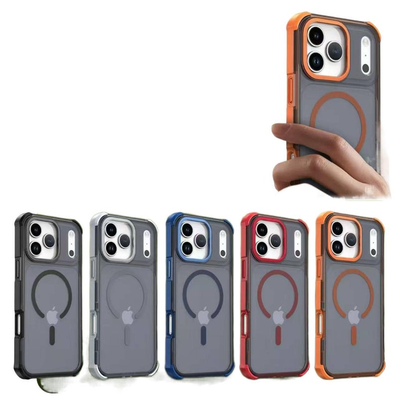 BB غطاء MagSafe بAcrylic لـ iPhone 11 Pro Max مع حماية من السقوط وحامل قائم مع مقاوم للصدمات مع مغناطيس قوي مع ملمس غير لامع باللون Silver مغناطيسي بوظيفة حامل من الأكريليك باللون ال. - Image 4