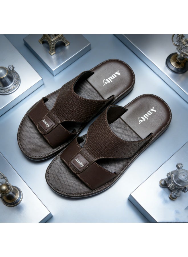 Men's Slip On Slide Sandals, Breathable Wear Resistant Casual Summer Footwear for Indoor Outdoor - Image 1