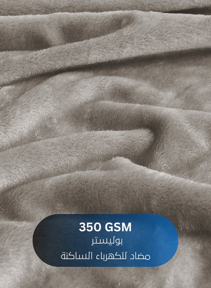 Master Home Textile Lightweight Velvet Blanket, Mora Series, 350GSM, Double Size 260 x 240 cm, Extra Soft All Season Fleece Blanket, Bed And Sofa Blanket - Image 2