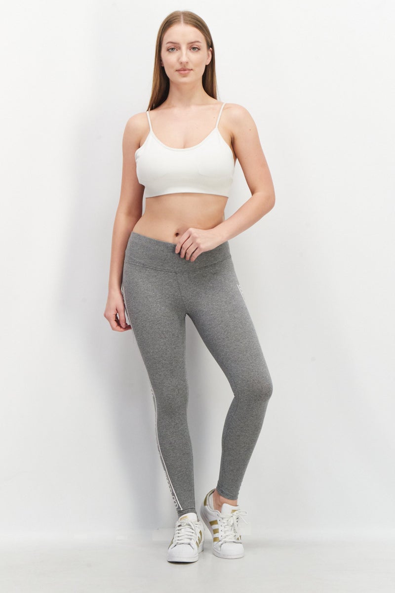 PHILIPP PLEIN Plein Sport Women Sportswear Fit Training Leggings, Grey - Image 3